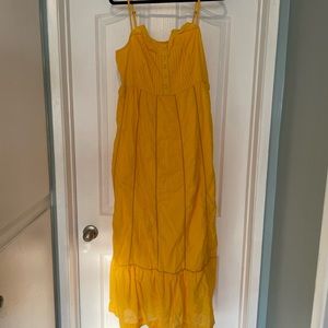 Golden yellow maxi dress